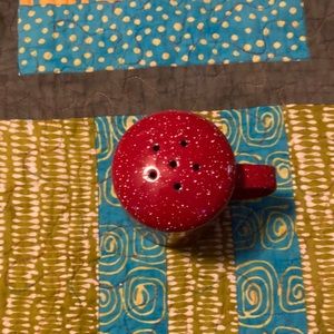 Red enamel shaker